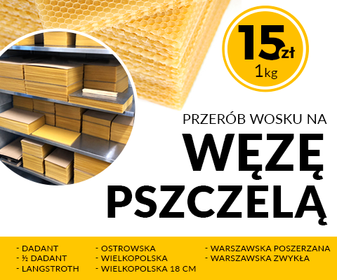 Przerób wosku na węzę pszczelą 2025