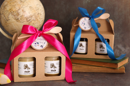 Zestaw prezentowy na Dzień Nauczyciela niebieski