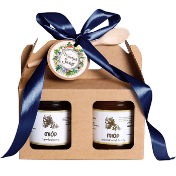 Zestaw świąteczny z miodami granatowy