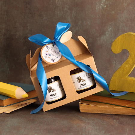 Zestaw prezentowy na Dzień Nauczyciela niebieski